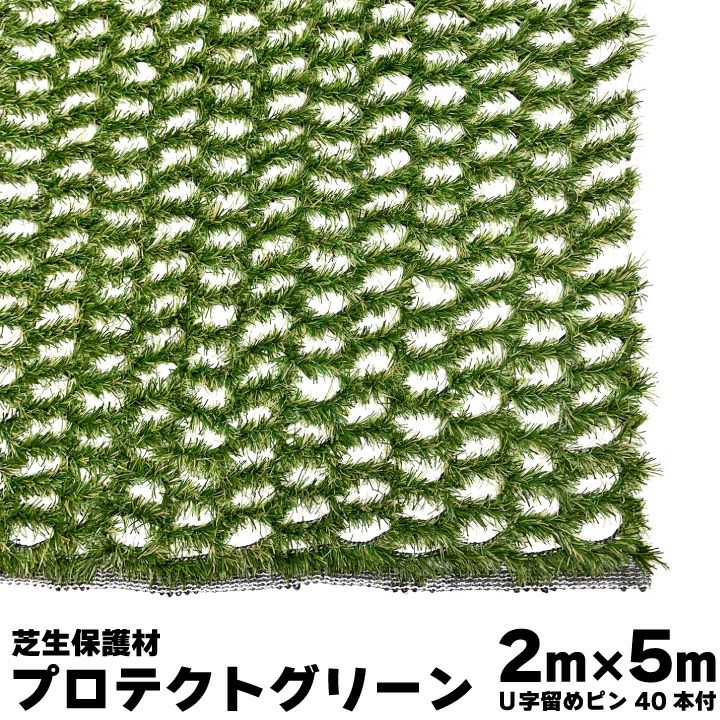 芝生保護材 プロテクトグリーン 2M×5M 留めﾋﾟﾝ40本付き 芝生保護マット